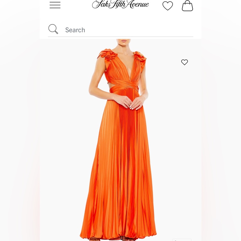 Mac Duggal Orange Evening Gown